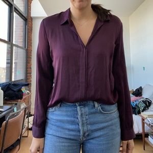 Theory silk button up